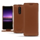Custodia in pelle Sony Xperia 1 - Marron PU