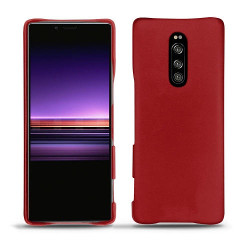 Custodia in pelle Sony Xperia 1Rouge ( Nappa - Pantone #d50032 ) 