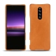 Coque cuir Sony Xperia 1 - Mandarine vintage ( Pantone 165C ) 