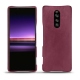 Sony Xperia 1 leather cover - Prune vintage ( Pantone 512C ) 