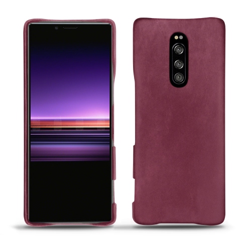 Capa em pele Sony Xperia 1Prune vintage ( Pantone #612434 ) 