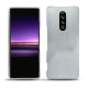 Lederschutzhülle Sony Xperia 1 - Platinium ( Pantone 877C ) 