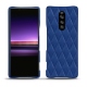 Custodia in pelle Sony Xperia 1 - Bleu océan - Couture ( Nappa - Pantone 293C ) 