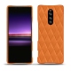 Coque cuir Sony Xperia 1 - Orange - Couture ( Nappa - Pantone 1495U ) 