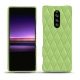 Coque cuir Sony Xperia 1 - Vert olive - Couture ( Nappa - Pantone 578U ) 