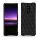 Funda de piel Sony Xperia 1 - Ebène - Couture ( Sleek P C12 - Black ) 