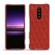 Capa em pele Sony Xperia 1 - Papaye - Couture ( Pantone 180C ) 