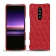 Sony Xperia 1 leather cover - Rouge troupelenc - Couture
