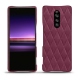 Capa em pele Sony Xperia 1 - Prune vintage - Couture