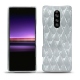 Sony Xperia 1 leather cover - Platinium - Couture