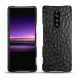 Capa em pele Sony Xperia 1 - Autruche nero