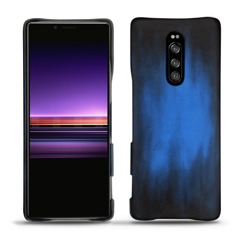 Capa em pele Sony Xperia 1Bleu Patine