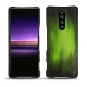 Sony Xperia 1 leather cover - Vert Patine