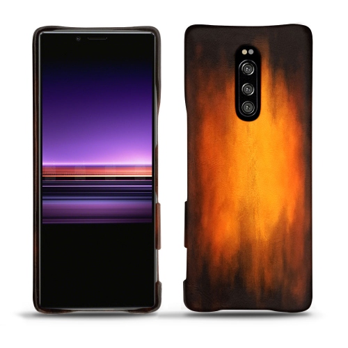硬质真皮保护套 Sony Xperia 1Fauve Patine