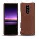 Sony Xperia 1 leather cover - Marron délicat