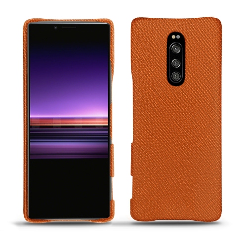 Custodia in pelle Sony Xperia 1Orange vibrant ( Pantone #e36b39 ) 