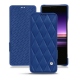 Housse cuir Sony Xperia 1 - Bleu océan - Couture ( Nappa - Pantone 293C ) 