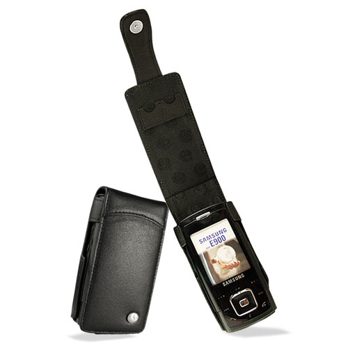 Funda de piel Samsung SGH-E900  - Noir ( Nappa - Black ) 