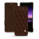 Funda de piel Sony Xperia 1 - Châtaigne - Couture ( Pantone 476C ) 