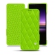 Funda de piel Sony Xperia 1 - Vert fluo - Couture