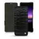 Custodia in pelle Sony Xperia 1 - Crocodile nero
