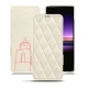 Capa em pele Sony Xperia 1 - Blanc escumo - Couture