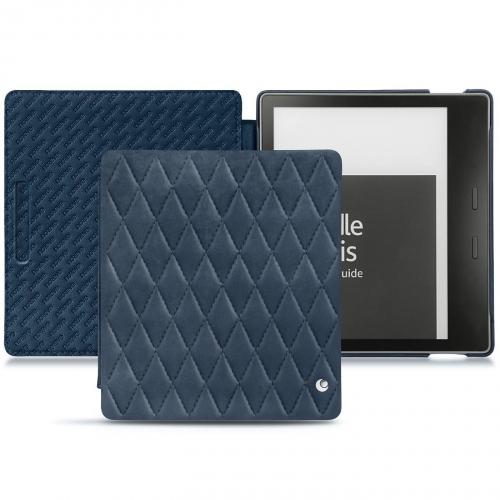 Lederschutzhülle Amazon Kindle Oasis (2019)Jean vintage - Couture ( Pantone #2f414f  ) 
