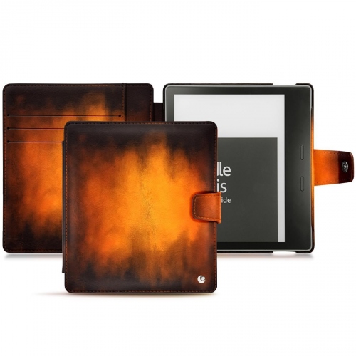 Housse cuir Amazon Kindle Oasis (2019) : Protection pour liseuses et tablettes sur NoreveFauve Patine