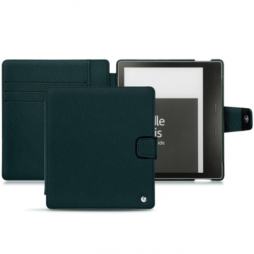 レザーケース Amazon Kindle Oasis (2019)Vert séduisant ( Pantone #1d3c34 ) 