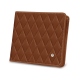 Portamonete - Anti-RFID / NFC - Marron - Couture ( Nappa - Pantone 1615C ) 
