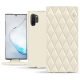 Samsung Galaxy Note10+ leather case - Blanc - Couture ( Bologna - White ) 