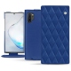 Custodia in pelle Samsung Galaxy Note10+ - Bleu océan - Couture ( Nappa - Pantone 293C ) 