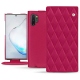 Samsung Galaxy Note10+ leather case - Rose fluo - Couture