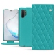 Samsung Galaxy Note10+ leather case - Bleu fluo - Couture