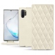 Housse cuir Samsung Galaxy Note10+ - Blanc escumo - Couture