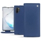 Capa em pele Samsung Galaxy Note10+ - Bleu frisson