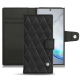 Samsung Galaxy Note10+ leather case - Noir - Couture ( Nappa - Black ) 
