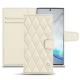 Custodia in pelle Samsung Galaxy Note10+ - Blanc - Couture ( Bologna - White ) 