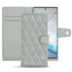 Capa em pele Samsung Galaxy Note10+ - Gris - Couture ( Nappa - Pantone W428C ) 