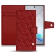 Housse cuir Samsung Galaxy Note10+ - Tomate - Couture ( Pantone 187C ) 