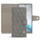 Samsung Galaxy Note10+ leather case - Acier vintage - Couture