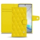 Custodia in pelle Samsung Galaxy Note10+ - Jaune fluo - Couture
