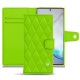 Lederschutzhülle Samsung Galaxy Note10+ - Vert fluo - Couture