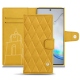 Samsung Galaxy Note10+ leather case - Jaune soulèu - Couture