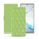 Samsung Galaxy Note10+ leather case - Vert olive - Couture ( Nappa - Pantone 578U ) 
