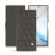 Custodia in pelle Samsung Galaxy Note10+ - Anthracite - Couture ( Pantone 424C ) 