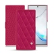 Samsung Galaxy Note10+ leather case - Rose fluo - Couture