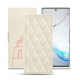 Capa em pele Samsung Galaxy Note10+ - Blanc escumo - Couture