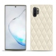 Lederschutzhülle Samsung Galaxy Note10+ - Blanc - Couture ( Bologna - White ) 