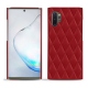 Coque cuir Samsung Galaxy Note10+ - Rouge - Couture ( Nappa - Pantone 199C ) 